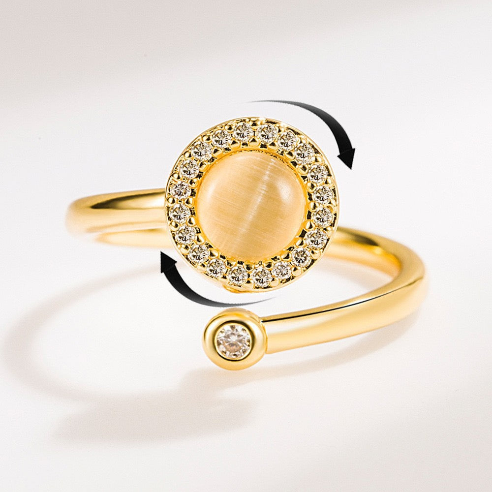 Rotating gemstone ring