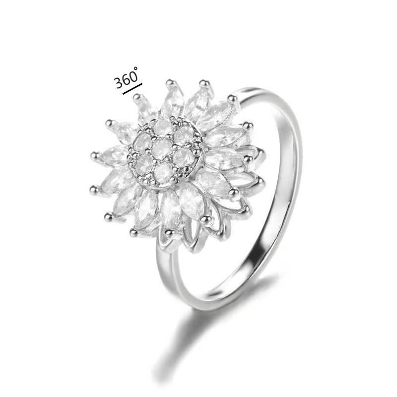 Sunflower Super Sparkle Spinning Ring