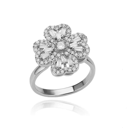 Full-Shine Four-Leaf Clover Ring