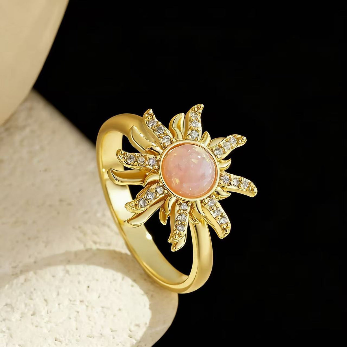 Rotating Sunflower Ring