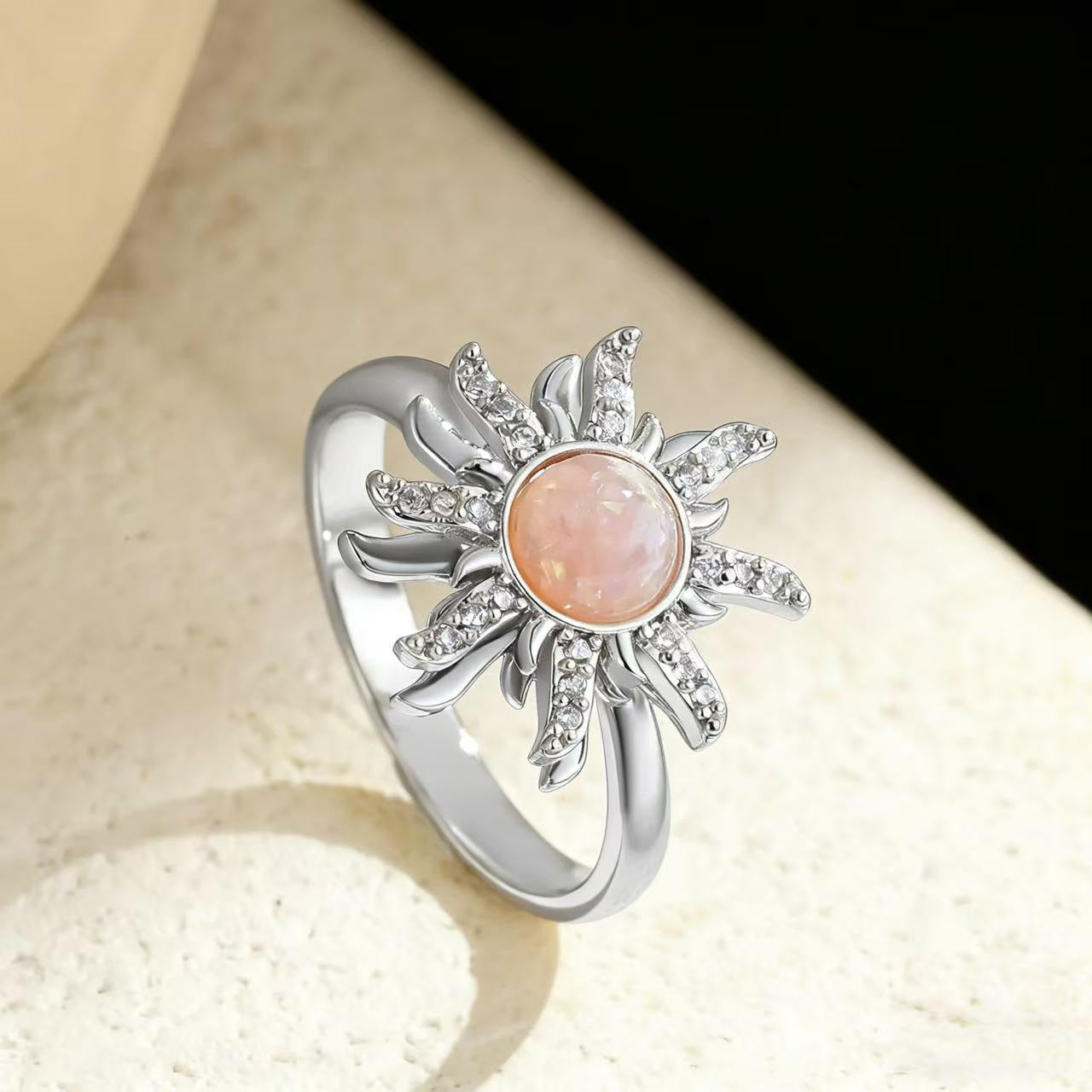 Rotating Sunflower Ring